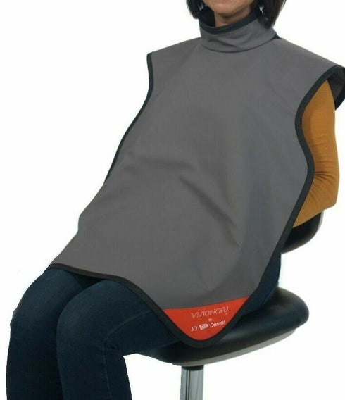 Lead Apron with Collar for X-Rays - X Ray Dental Lead Vest with Thyroid Shield Radiation Protection Collar